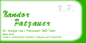 nandor patzauer business card